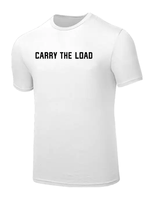 Seriously Soft White T-Shirt w/Carry The Load Logo