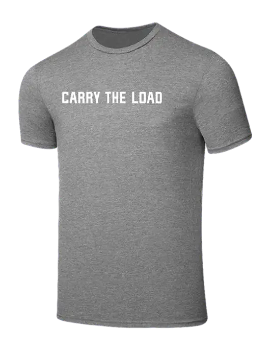Seriously Soft Grey Frost T-Shirt w/Carry The Load Logo