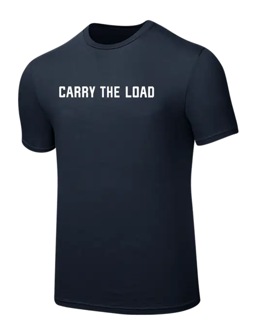 Seriously Soft Navy T-Shirt w/Carry The Load Logo