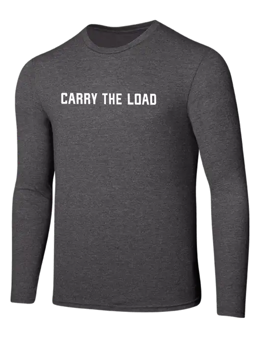 Seriously Soft Heathered Charcoal Long Sleeve T-Shirt w/Carry The Load Logo