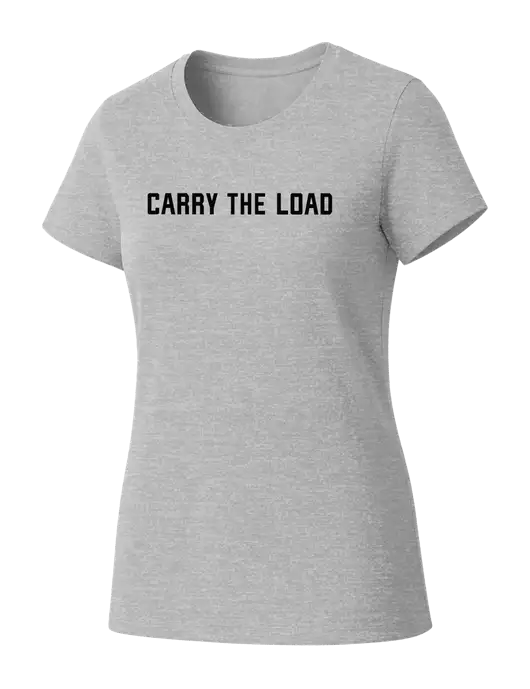 Womens Seriously Soft Light Heathered Grey T-Shirt w/Carry The Load Logo