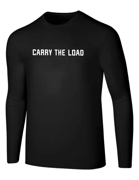 Seriously Soft Black Long Sleeve T-Shirt w/Carry The Load Logo
