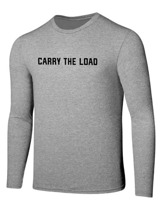 Seriously Soft Light Heathered Grey Long Sleeve T-Shirt w/Carry The Load Logo