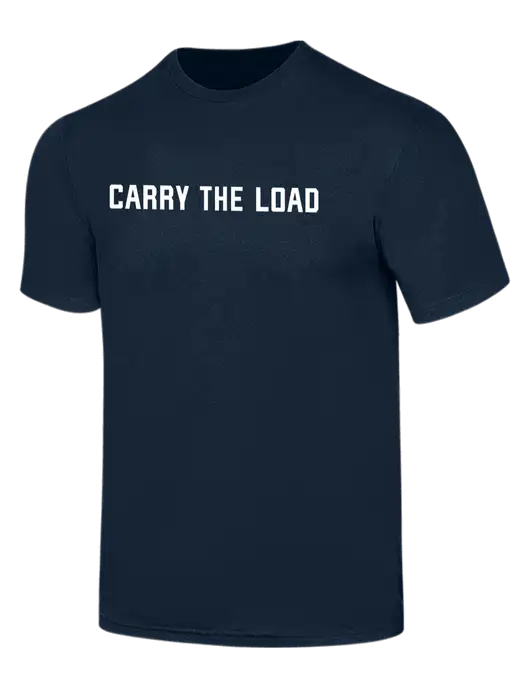 Simply Soft Navy 4.5oz  Poly/Combed Ring Spun Cotton T-Shirt w/Carry The Load Logo