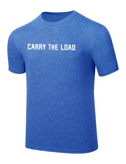 Simply Soft Royal Frost 4.5oz  Poly/Combed Ring Spun Cotton T-Shirt w/Carry The Load Logo