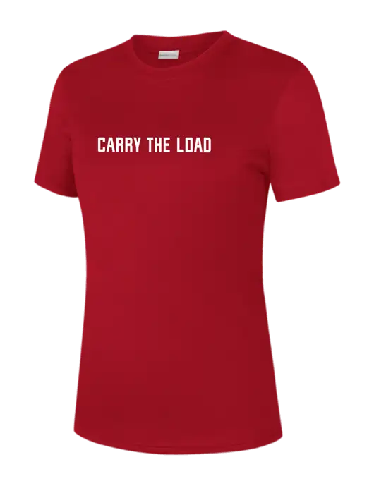  Womens Red PosiCharge Competitor Tee w/Carry The Load Logo