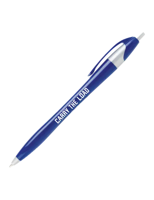 Novella Navy/Silver Corporate Pen- Blue Ink w/Carry The Load Logo