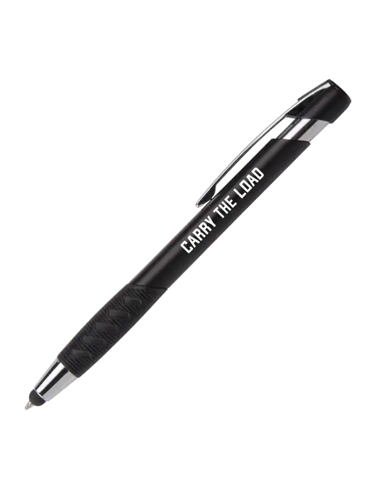 Alize Black Stylus Black Ink Pen w/Carry The Load Logo