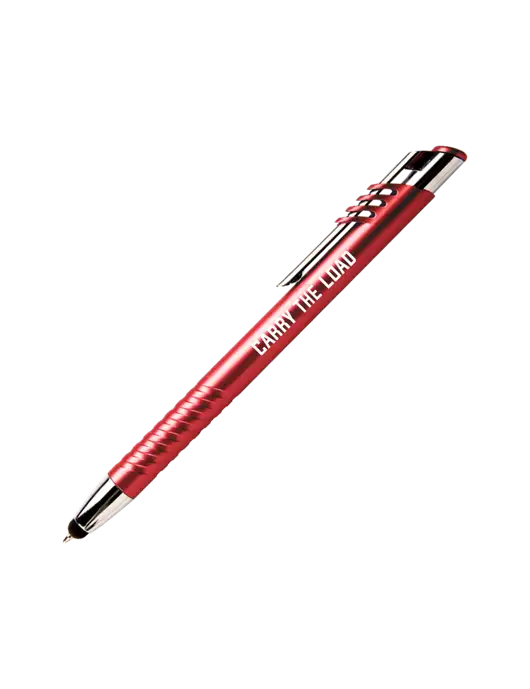Schirhart Red Stylus Pen - Blue Ink w/Carry The Load Logo