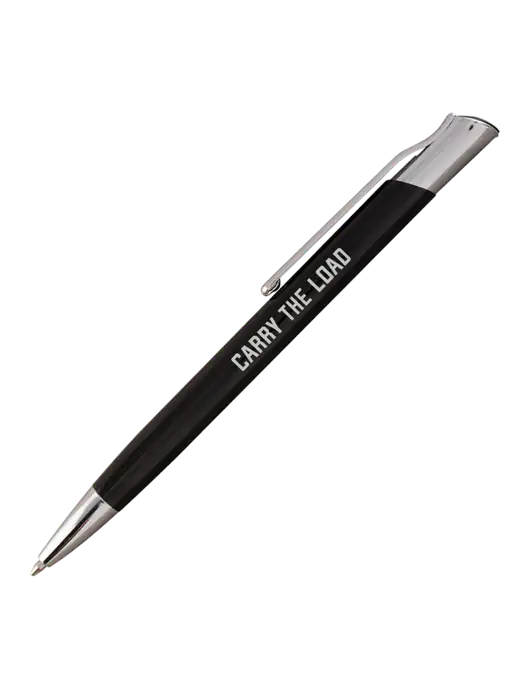 San Malo Black Pen - Black Ink w/Carry The Load Logo