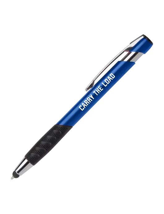 Alize Blue Stylus Black Ink Pen w/Carry The Load Logo
