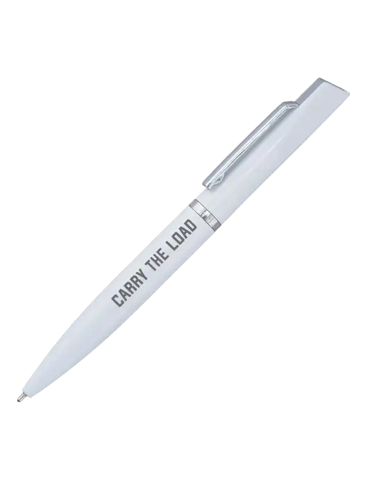 Santos White Pen - Black Ink w/Carry The Load Logo