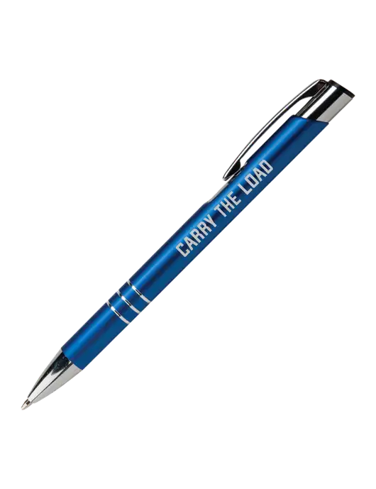 Laurent Blue Pen - Black Ink w/Carry The Load Logo