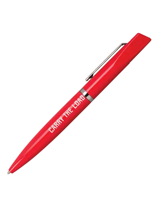 Santos Red Pen - Black Ink w/Carry The Load Logo