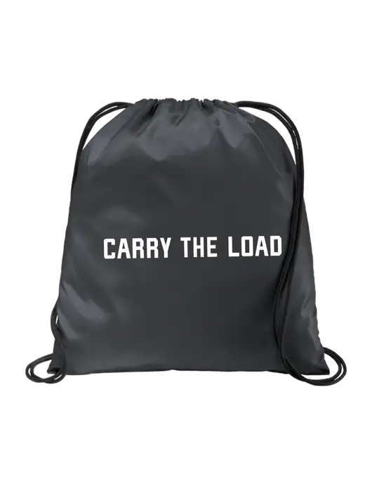 Drawstring  Graphite Grey Cinch Pack w/Carry The Load Logo
