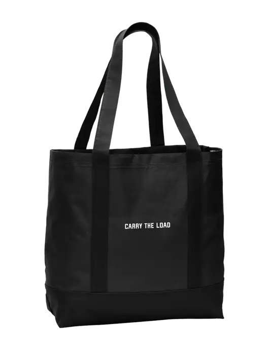 Carryall Black/Black Day Tote w/Carry The Load Logo
