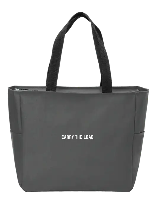 Everyday Charcoal Zip Tote Dark w/Carry The Load Logo