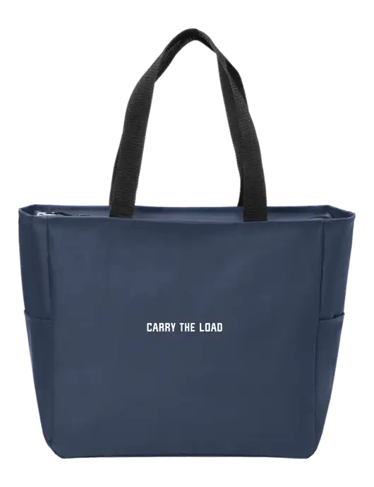 Everyday Navy Zip Tote  w/Carry The Load Logo