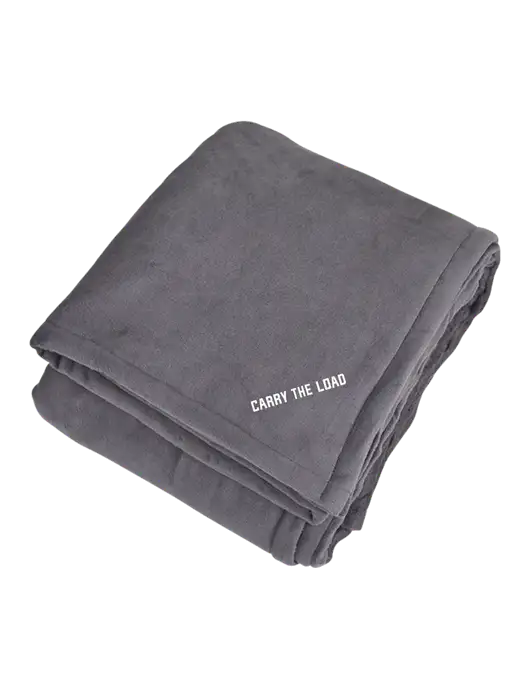 Mountain Lodge Hearth Grey Blanket  w/Carry The Load Logo