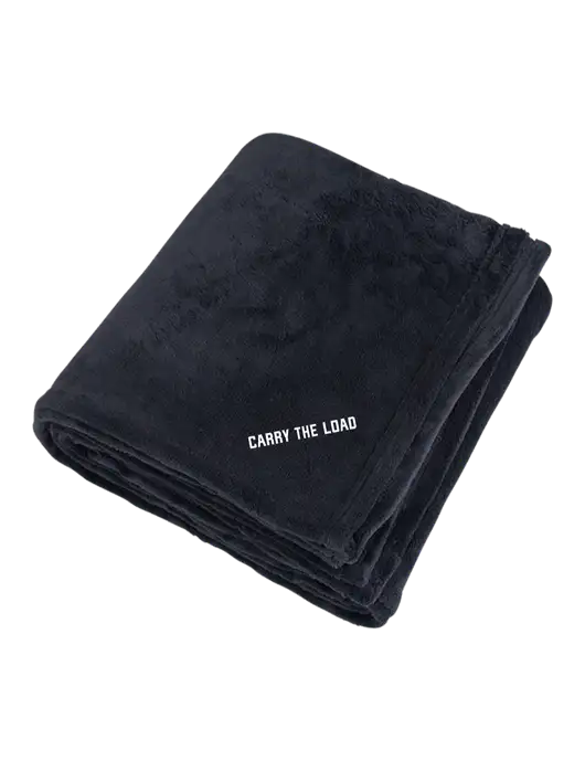 Mountain Lodge Black Blanket w/Carry The Load Logo