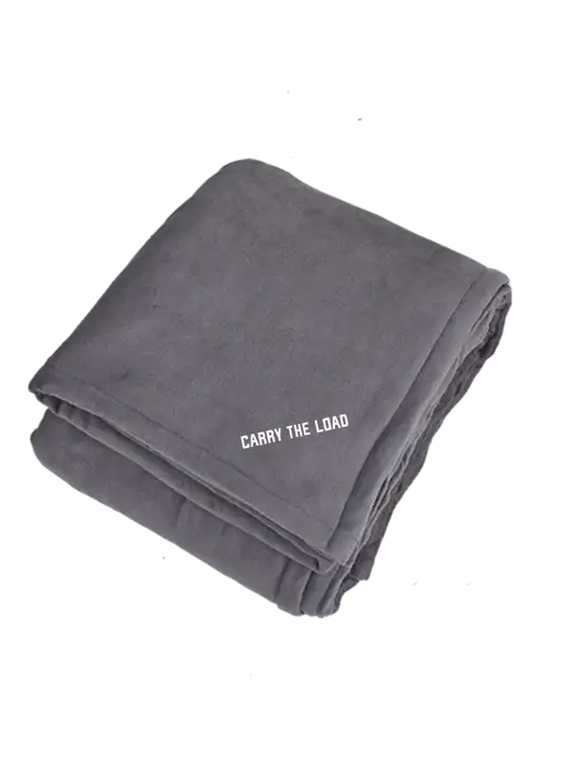 Oversized Graphite Ultra Plush Blanket Graphite w/Carry The Load Logo
