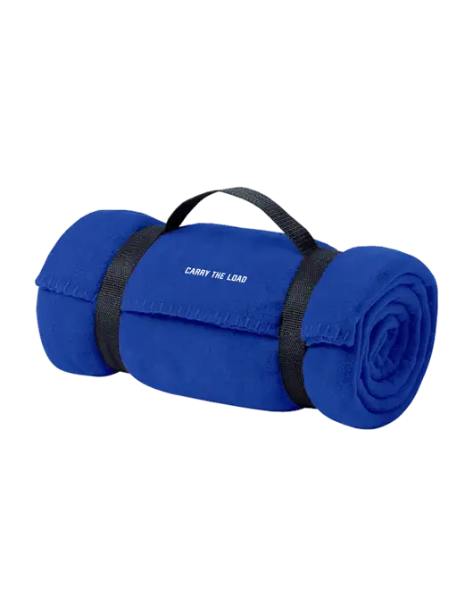 Casual Royal Fleece Blanket With Strap  w/Carry The Load Logo