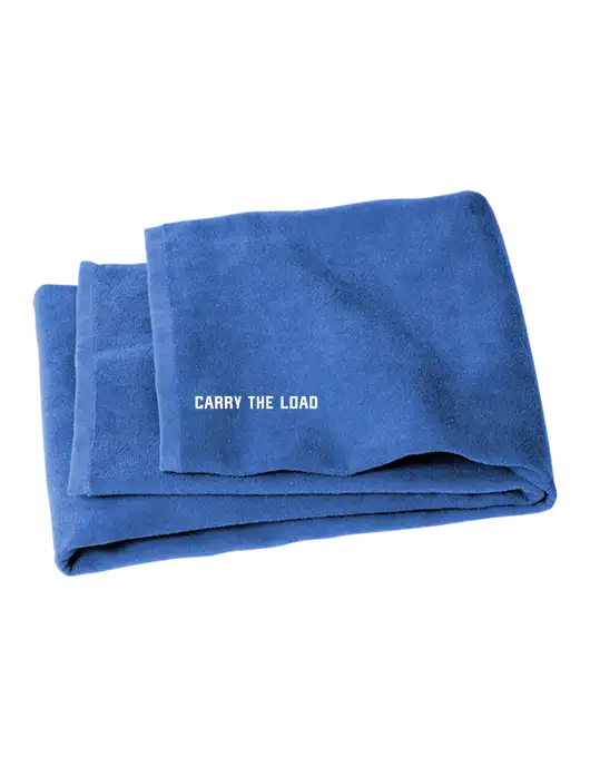 Royal Beach Towel w/Carry The Load Logo