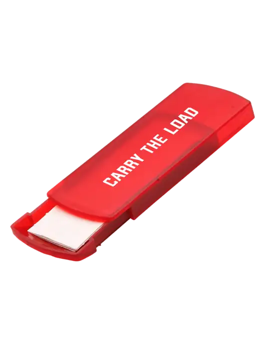 Slide Right Red Bandage Dispenser w/Carry The Load Logo