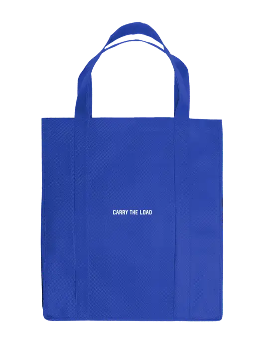 Eco Reusable Jumbo Royal Shopping Bag w/Carry The Load Logo