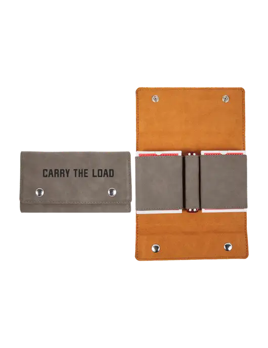 Grey Leatherette Card & Dice Set w/Carry The Load Logo