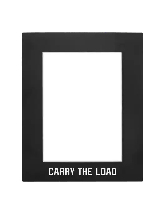 Black Aluminum Photo Frame, 5 x 7 w/Carry The Load Logo