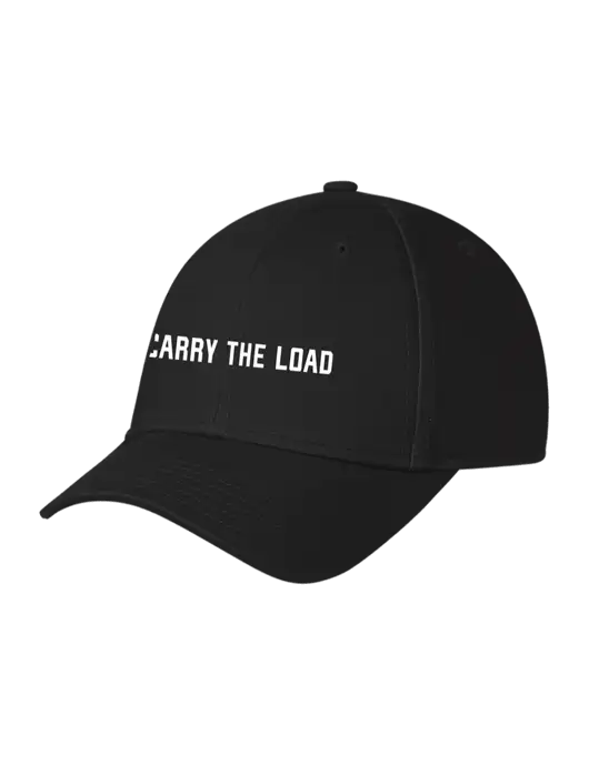 Black Structured Cap Hook & Loop w/Carry The Load Logo