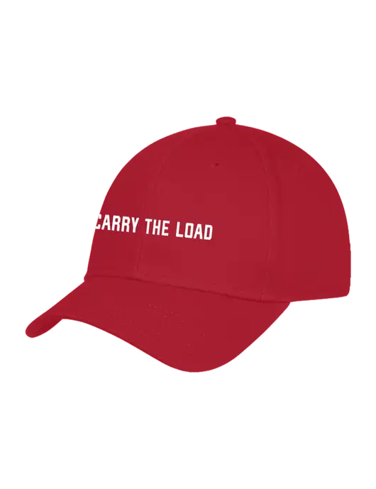 Red Structured Cap Hook & Loop w/Carry The Load Logo