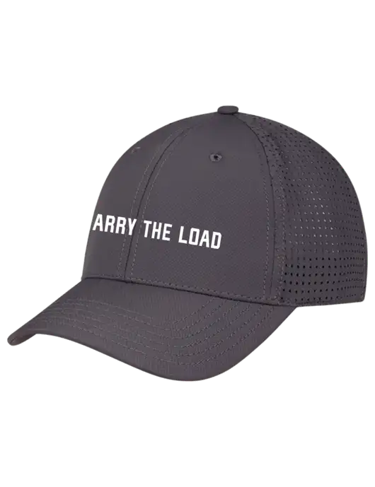 Charcoal Performance Stretchable Cap Hook & Loop w/Carry The Load Logo