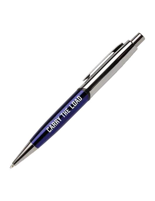 Chimera Blue Pen - Black Ink w/Carry The Load Logo