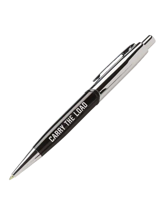 Chimera Black Pen - Black Ink w/Carry The Load Logo