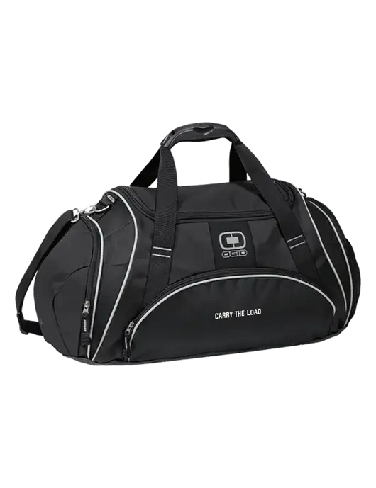 OGIO Black Crunch Duffel
 w/Carry The Load Logo