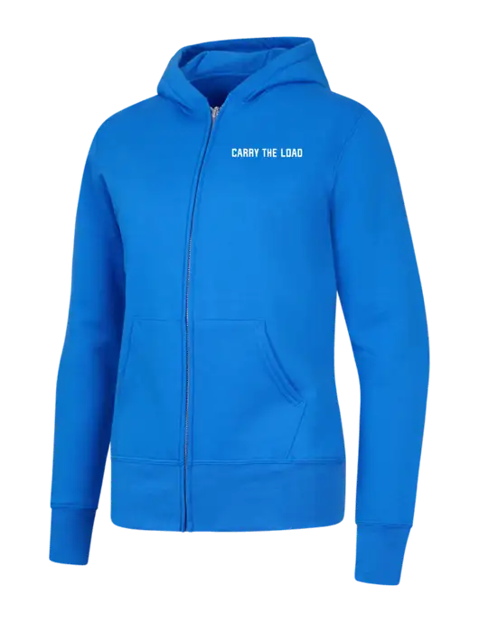 Royal Womens Core Fleece Full-Zip Hooded Sweatshirt w/Carry The Load Logo