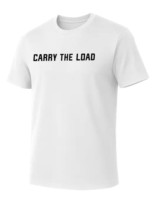 Allmade Bright White Organic Cotton Tee w/Carry The Load Logo
