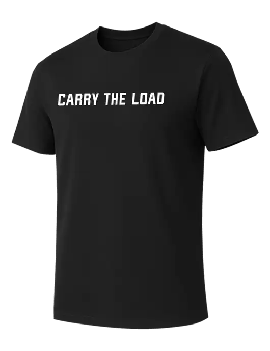Allmade Deep Black Organic Cotton Tee w/Carry The Load Logo