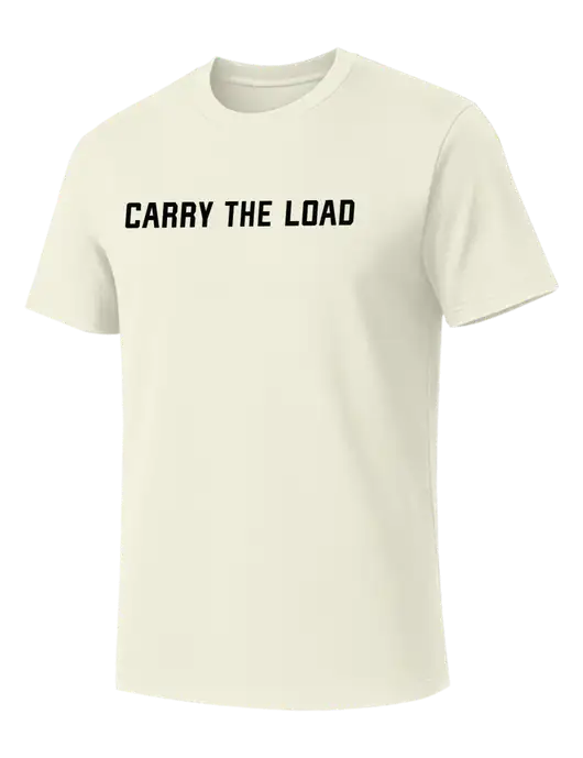 Allmade White Sand Organic Cotton Tee w/Carry The Load Logo