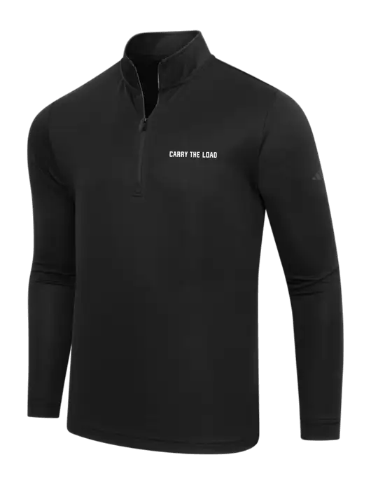 Adidas Black Lightweight Quarter Zip Pullover w/Carry The Load Logo
