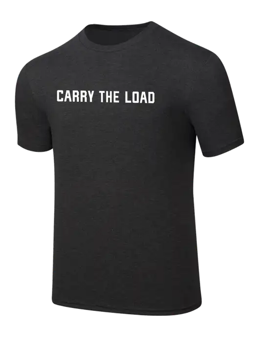 Simply Soft Black Frost 4.5oz  Poly/Combed Ring Spun Cotton T-Shirt w/Carry The Load Logo