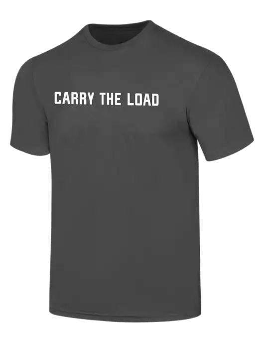 Simply Soft Charcoal 4.5oz  Poly/Combed Ring Spun Cotton T-Shirt w/Carry The Load Logo