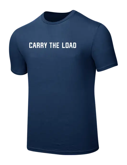 Seriously Soft Deep Slate Blue T-Shirt w/Carry The Load Logo