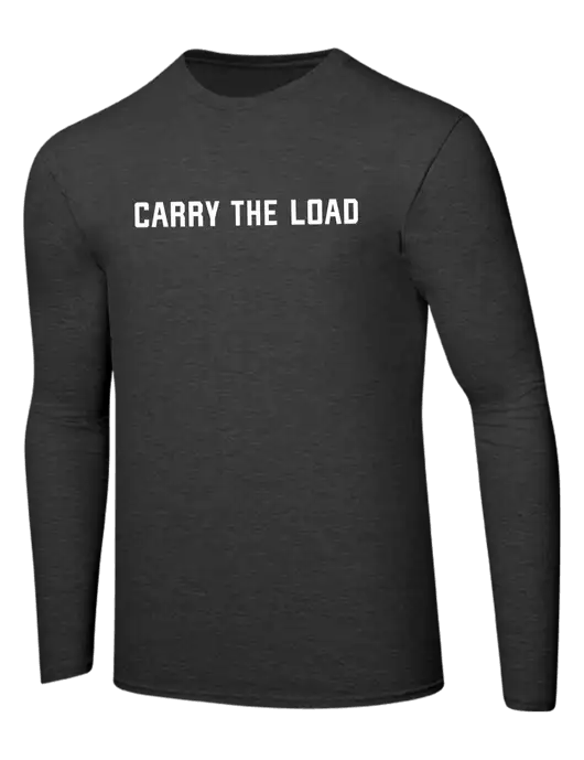 Ring Spun Dark Heather Grey 4.5 oz Long Sleeve T-Shirt w/Carry The Load Logo