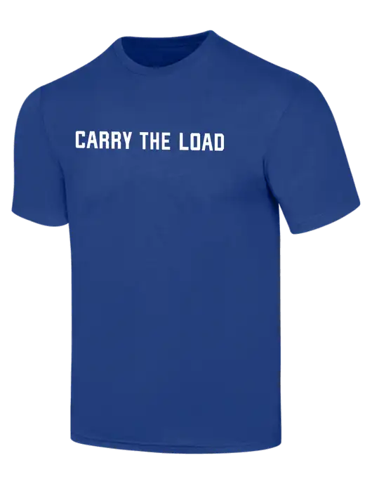 Simply Soft Dark Royal 4.5oz  Poly/Combed Ring Spun Cotton T-Shirt w/Carry The Load Logo
