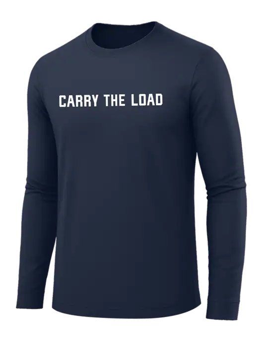 Long Sleeve Navy PosiCharge Competitor Tee w/Carry The Load Logo
