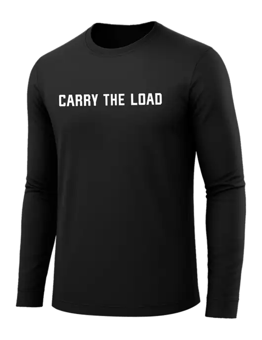 Long Sleeve Black PosiCharge Competitor Tee w/Carry The Load Logo