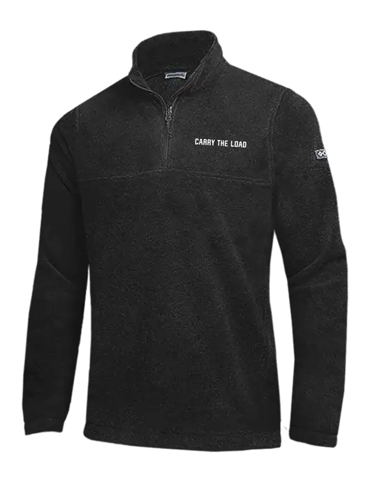 Columbia Black Steens Mountain Fleece 1/2 Zip Pullover w/Carry The Load Logo